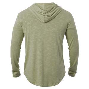Sweat à capuche pour homme à motif uni, sweat à capuche d'automne, tissu tricoté, design d'impression personnalisé - Product Image 2