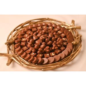 Plateau à chocolat décoratif en métal plaqué or de table Design de fantaisie porte-bonbons serveur doux pour bol de service de restauration de mariage - Product Image 4