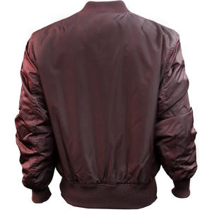 Servicio OEM personalizado chaqueta de Bombardero Marrón de los hombres de lujo de alta calidad de tendencia chaquetas de bombardero de diseño por encargo de los hombres - Product Image 2