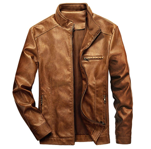 Best Stylish Vintage Style Leather <b>jacket</b> for <b>men</b> <b>light</b> weight anti wrinkle easy wear <b>men's</b> Leather <b>jackets</b> for Casual Use - Product Image 1