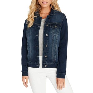 Chaqueta vaquera de tela para mujer de la mejor calidad superior, chaqueta vaquera de último diseño transpirable totalmente personalizada a un precio razonable - Product Image 1