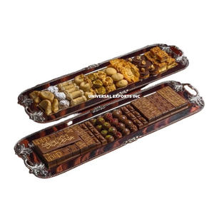 Juego de tres cuencos de chocolate blanco Diseño de flores Forma redonda Cuenco dulce Diseño tradicional Cuenco de chocolate elegante decorativo - Product Image 3