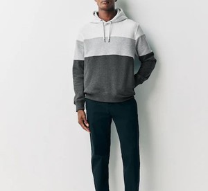 Nueva venta al por mayor de invierno hombres pulóver sudaderas con capucha de alta calidad de algodón personalizado de lana de talla grande canguro bolsillo bloque Color forrado - Product Image 3