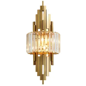 Applique murale LED moderne de luxe EvaraIced, blanc chaud, télécommande, corps en laiton et en fer, pour chambre à coucher, salon ou appartement - Product Image 1