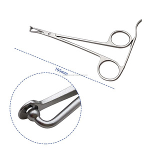 Manual Plate Holding Forceps Bone Reduction Surgical Instrument Ratchet Lock Curved Tip Pin - Product Image 3