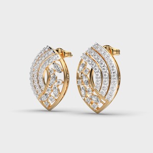 ต่างหูเงินทรงแฟนซีประดับเพชรโมอิสซาไนต์คุณภาพพรีเมียม ดีไซน์เก๋ไก๋สำหรับงานปาร์ตี้ - Product Image 1