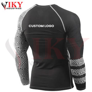Protección solar Cómodo Transpirable Super Stretch MMA Rash Guard Logotipo personalizado Adultos Fitness Wear Rash Guard - Product Image 2