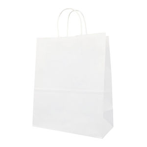 ถุงกระดาษแฟชั่นสีขาวมีขอบสีดำถุงของขวัญกระเป๋าถือช้อปปิ้งถุงกระดาษสำหรับเสื้อผ้า - Product Image 2