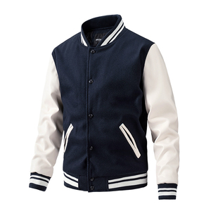 Chaqueta Varsity de Moda para Mujer, Acolchada de Algodón y Felpa, Diseño de Béisbol con Parches Bordados, Resistente al Viento - Product Image 4