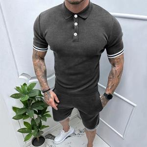 Camisas Conjunto de pantalones cortos-Conjuntos cortos para hombres Ropa de moda Camisetas y pantalones cortos Camiseta con Camiseta de algodón transpirable a juego 2025 - Product Image 3