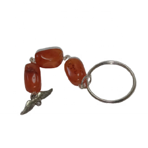 Pierre naturelle rouge cornaline Cube quartz aile porte-clés guérison pierre précieuse cristal porte-clés guérison grossiste - Product Image 5