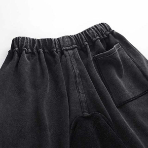 Vente chaude 100% coton hommes lavage à l'acide Jogging Shorts impression personnalisée respectueux de l'environnement sportif Streetwear-vente en gros - Product Image 4
