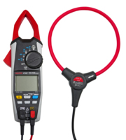 Medidor de pinza True RMS AC/DC con registro de datos, medición de corriente CC, impermeabilidad IP54, seguridad CAT IV 600V, 16.000 registros, 35mm