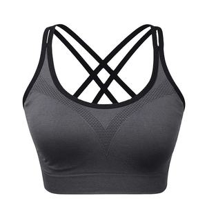 Soutien-gorge de sport grande taille à maintien élevé pour femme, idéal yoga et gym – Respirant, séchage rapide, logo frontal, sans bretelles, col en U - Product Image 6