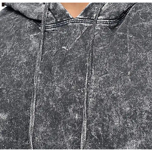 Transpirable invierno llegada hombres rosa suave polar ácido lavado pulóver sudaderas con capucha y Boxy Fit pulóver sudaderas con capucha para hombres - Product Image 5