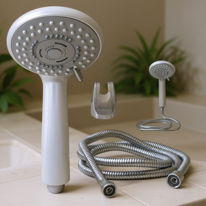 Juego de Accesorios para Baño, Cabezal de Ducha de Acero Inoxidable con Manguera Giratoria de 360° y Soporte de 1.5 Metros - Product Image 3