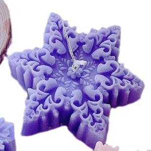 Vela Navideña de Copo de Nieve con Forma de Estrella de Seis Puntas TOOWIN, Regalo Simple y Creativo, Vela Perfumada Navideña con Forma de Copo de Nieve - Product Image 5