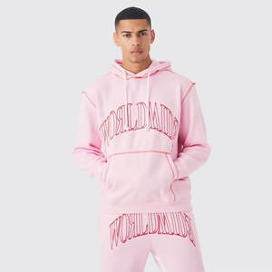 Conjunto de chándal personalizado para hombre, chándal de algodón grueso para hombre, conjunto de pantalones de chándal y Sudadera con capucha - Product Image 3