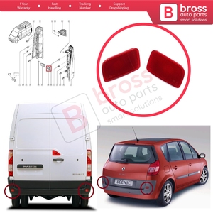 Reflector de Parachoques Trasero Derecho e Izquierdo BSP1235 para Master 3, Scenic 2, NV400, Interstar, Movano B X62 8200152642 8200152643 - Product Image 5
