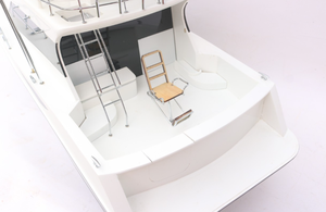 Modèle de bateau de croisière en bois de style nautique 35 BLANC TOYOTAPONAM 83 cm Hull Pine & Painted Technique à vendre - Product Image 2