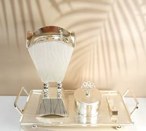 Ensemble de brûleurs d'encens carrés en métal arabe écologiques M R Handicrafts, encens indien, décoration de la maison, hôtel, fête de famille, plateau parfumé - Product Image 5