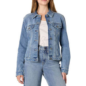 Nouvelle veste en jean pour femmes avec logo personnalisé à la mode, coupe moderne, parfaite pour un look décontracté sans effort à la mode au quotidien - Product Image 1
