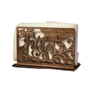 Porte-serviettes en bois d'acacia pour la cuisine et la salle à manger Boîtes à mouchoirs Décoration Distributeur de serviettes en bois droit de table - Product Image 3