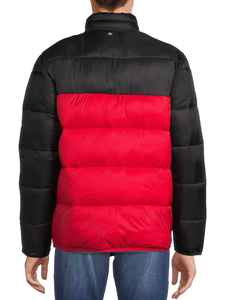 Veste matelassée camouflage pour homme, design de haute qualité, polyester noir et rouge, manteau de printemps, devant 2025 - Product Image 3