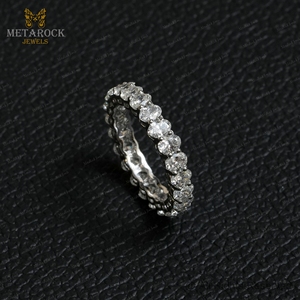 แหวนทองคำสีขาว14K แหวนเพชรธรรมชาติประดับทำด้วยมือดีไซน์ใหม่แหวนเพชรทอง - Product Image 6