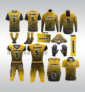 Meilleur uniforme de football américain sur mesure Deal Wholesale Quick Dry Respirant Club Kits avec manches courtes - Product Image 1