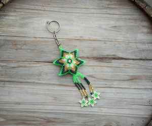 Porte-clés perlé pour femmes, breloque de sac perlé brodé de qualité supérieure - Product Image 3