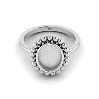 Gute Qualität Silbers chmuck Oval 8x10mm 925 Stempel Custom Blank Ring Einstellung Harz Asche Made in India Damen schmuck Herstellung