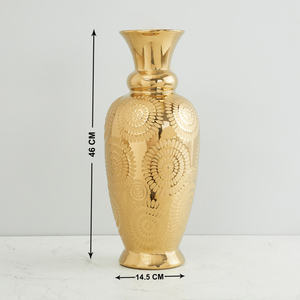 Vase à fleurs en métal durable avec finition brillante et design élégant pour des arrangements design élégants au prix de gros - Product Image 5