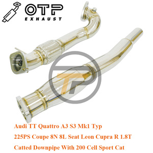 La Oficina del Fiscal Exhausr de Aud * A3 S3 TT Qua ttro Mk1 Typ 225PS Coupe 8N 8L Seat León <span class=keywords><strong>Cupra</strong></span> R 1,8 <span class=keywords><strong>T</strong></span> Catted bajante con 200 celular deporte gato - Product Image 3