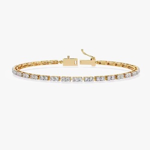 Mejor Moissanite Diamond Tennis Bracelet Plata 10K 14K Oro amarillo Joyería fina Pulseras de diamantes - Product Image 1