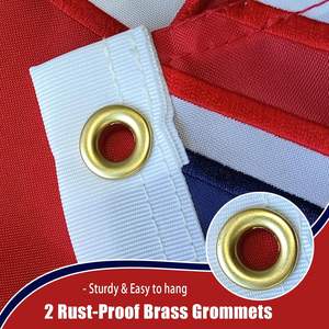 Drapeau britannique 12x18 pouces, brodé, résistant, petit drapeau de bateau du Royaume-Uni, durable, imperméable, en polyester, Union Jack, avec support en aluminium - Product Image 4