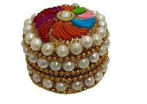 Fournisseur en gros Boîte Kumkum en laiton et métal-Pot Sindoor de 2 pouces (taille moyenne) Sindoor Dabbimade en métal - Product Image 6