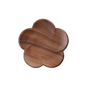 Posavasos de madera con forma de flor de nuevo diseño, lo último en posavasos de madera grabada ecológica, alfombrilla para taza de té, comprar al exportador indio - Product Image 1