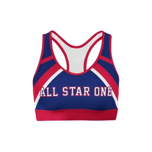 สปอร์ตบราสำหรับผู้หญิงชุดออกกำลังกายสปอร์ตบราพิมพ์ลายซับลิเมชันดีไซน์ใหม่ - Product Image 5