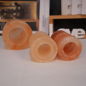 Lámpara de Sal Rosa del Himalaya de Varios Tamaños, Tallada Naturalmente con Técnica Refinada, en Forma de Vaso de Chupito, con Bolsa de Transporte del Fabricante - Product Image 4