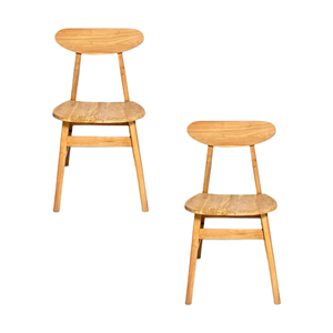 Modern Teak <b>Wood</b> Dining <b>Chair</b> Solid <b>Wood</b> <b>Kitchen</b> <b>Chair</b> Natural Brown Indoor Restaurant Seating - Product Image 4