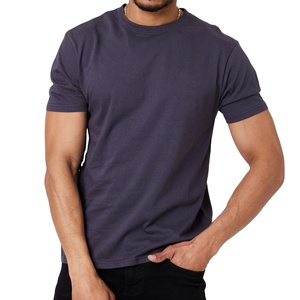 T-shirt à manches courtes coupe ajustée en 100 % coton, faible MOQ, fabrication en gros et personnalisation de t-shirts d'été pour hommes - Product Image 1