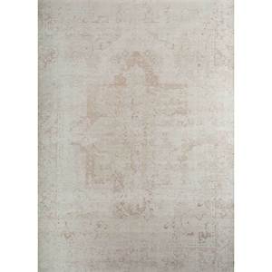 Alfombras de Lana Anudadas a Mano Erbe, Color Marfil, Diseño Abstracto de Medallón, Rectangulares, Hechas a Mano para Hogar y Auto, Modelo GS-30 - Product Image 1