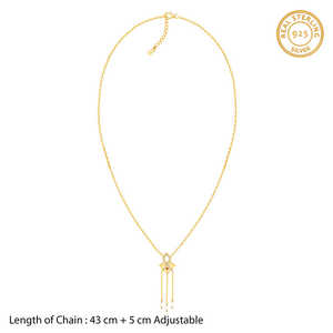 Collier de perles Gauri dorées Pendentif élégant avec chaîne à maillons - Product Image 6