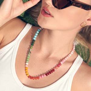 Collar de Perlas de Agua Dulce Coloridas Ajustable Estilo Bohemio Jeulia para Fiestas de Verano - Product Image 4