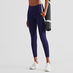 Leggings de sport de yoga de compression de taille croisée pour femmes collants de course d'entraînement non transparents pantalons de yoga athlétiques - Product Image 3