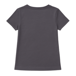 T-shirt pour femme à manches courtes et col en V, couleur violet délavé, coton biologique de luxe, pré-rétréci, certifié GOTS, doux, respirant, coupe ajustée - Product Image 2