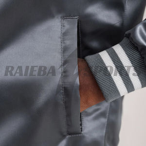 Gran oferta, abrigo de bombardero de calidad superior personalizado para hombre, chaqueta universitaria de cuero de seda de lana, chaqueta de béisbol universitaria de tendencia con soporte - Product Image 2