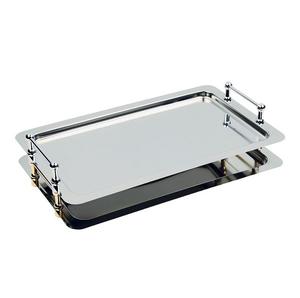 Bandeja de servicio decorativa para el hogar de diseño único Bandeja de servicio de acero inoxidable de la mejor calidad con asas con diseño atractivo - Product Image 1