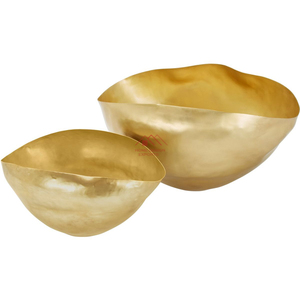 แจกันดอกไม้ทรงชามสีทองเคลือบทอง - Product Image 3